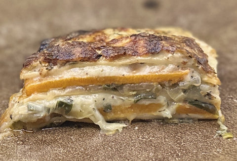 BUTTERNUT SQUASH, SPINACH, LEEK & GRUYERE CHEESE LASAGNE